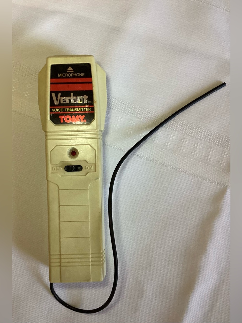 Vintage 1980’s Tomy Verbot Robot Voice Transmitter-Powers On!